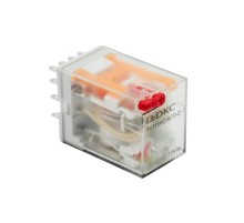 Реле миниатюрное промышленное общего назначения, 4CO, ком. ток 6А, AgSnO2, напряжение 115V AC, опция: тест-кнопка+светодиод  IR-115AC-4CO-D  DKC