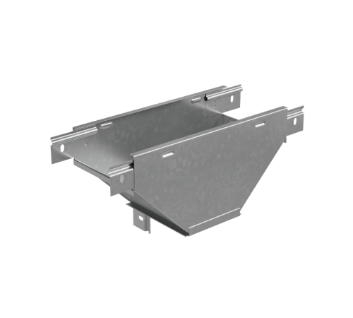 Т-ответвитель переходник 50х600-150 мм верт. c разворотом трассы на 90 град "ПЛЮС" (нчм)  TDPSplus90-50-600-150  КМ-профиль