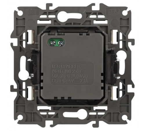 14-4110-02 Устройство зарядное USB, 230В/5В-2100мА, IP20, Эра Elegance, сл.кость  Б0034359  ЭРА