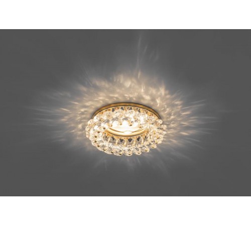 Светильник точечный встраиваемый под лампу CD4141 MR16 50W G5.3 прозрачный, золото, без лампы  19287  FERON