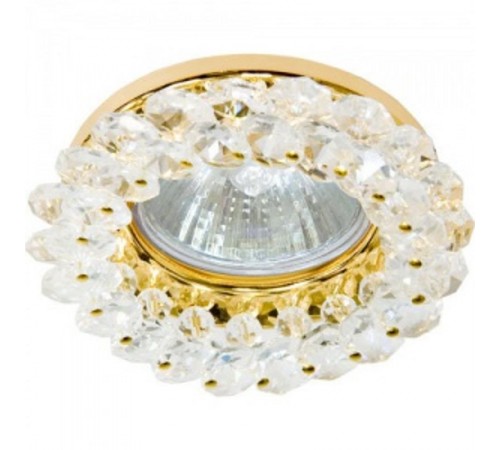 Светильник точечный встраиваемый под лампу CD4141 MR16 50W G5.3 прозрачный, золото, без лампы  19287  FERON