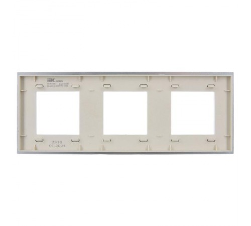 SKANDY Рамка 3-местная SK-F33S металл серебряный   SK-M32-M-K23  IEK