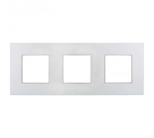 SKANDY Рамка 3-местная SK-F33S металл серебряный   SK-M32-M-K23  IEK