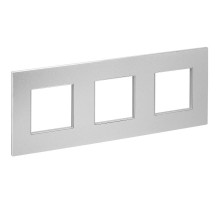 SKANDY Рамка 3-местная SK-F33S металл серебряный   SK-M32-M-K23  IEK