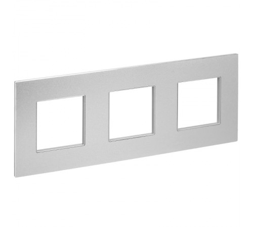 SKANDY Рамка 3-местная SK-F33S металл серебряный   SK-M32-M-K23  IEK
