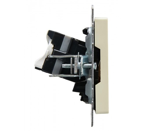 BRITE Розетка компьютерная 2-ая RJ45 кат.5E РК10-2-БрКр бежевый   BR-K20-1-K10  IEK