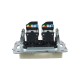 BRITE Розетка компьютерная 2-ая RJ45 кат.5E РК10-2-БрКр бежевый   BR-K20-1-K10  IEK