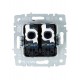 BRITE Розетка компьютерная 2-ая RJ45 кат.5E РК10-2-БрКр бежевый   BR-K20-1-K10  IEK