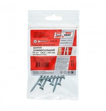 Саморез ШУц 4,5х45 пот. гол. (10 шт) - пакет ( 0,033 кг)  102440  Tech-KREP