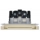 FORTE&PIANO Розетка с заземлением, со шторками, с крышкой в/к 16А IP44 FP421 ваниль  FP-R16-16-44-K10  IEK