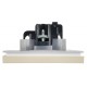 FORTE&PIANO Розетка с заземлением, со шторками, с крышкой в/к 16А IP44 FP421 ваниль  FP-R16-16-44-K10  IEK