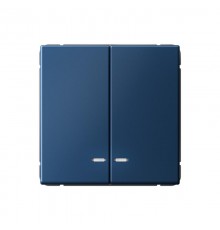 ArtGallery Аквамарин Выключатель 2-клавишный с подсветкой, сх.5а, 10АХ, механизм  GAL001153  SE