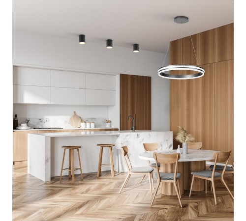 Светильник светодиодный подвесной декоративный 60W, 4200Lum, 4000K, IP20, белый AL5888 SHINNING RING  41699  FERON