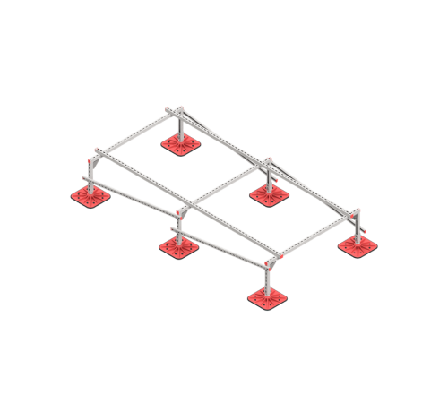 Опорная конструкция для установки оборудования TECHNORAPTOR FOOT 1500х3000 тип 4  KM-TR-F-SSEI-1500-3000-4  КМ - профиль