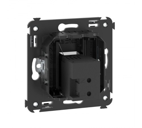 USB 3.0 розетка одинарная в стену, тип А-А, "Avanti", "Черный матовый"  4412303  DKC