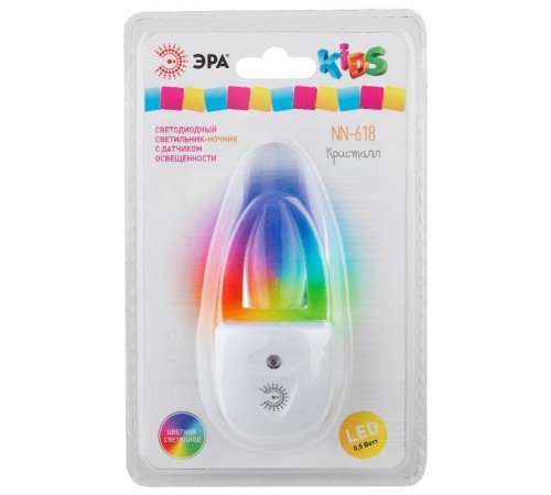 Ночник NN-618-LS 0,5Вт светодиодный белый  Б0019102  ЭРА