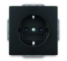 Розетка SCHUKO 16А 250В, с LED подсветкой, future/solo, черный бархат  2013-0-5331   2CKA002013A5331  ABB