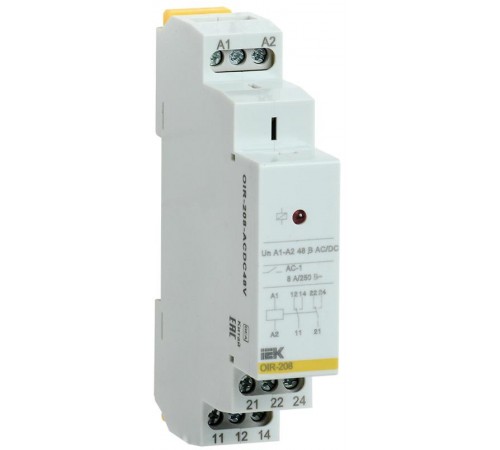 Промежут. реле.OIR 2 конт (8А). 48 В AC/DC  OIR-208-ACDC48V  IEK