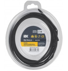 Трубка термоусадочная ТТУ нг-LS 2/1 черная (2м/упак) IEK  UDR12-002-001-002-K02-T  IEK