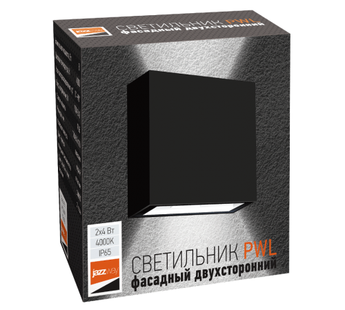Светильник светодиодный архитектурный PWL-120120/0-90D 2x4w 4000K BL IP65   .5024847  Jazzway