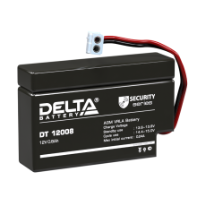 Аккумуляторная батарея ОПС серии DT 12008 (T9) 12В/0,8Ач  DT 12008 (T9)  DELTA