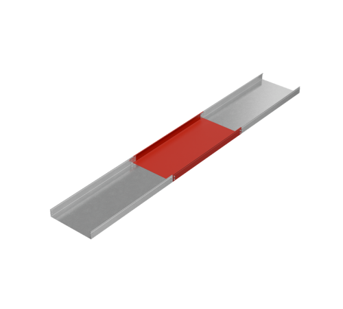 Лоток неперф. 80х500х1,0 L3000 мм "Стандарт ПЛЮС" INOX304  LNEplus80-500-1.0-3000 INOX304  КМ - профиль
