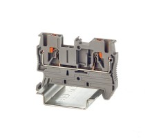 Клемма проходная, зажим push-in, 2 точки подключения, 2.5 кв.мм, серая  VPR-2.5-GY  DKC