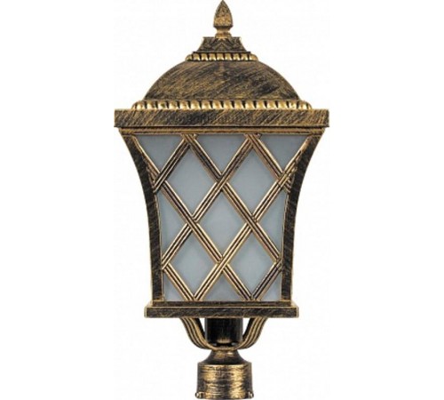 Светильник садово-парковый PL4065 100W 230V E27 235*235*465мм черное золото (на столб)  11443  FERON