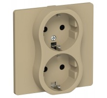 FLITE Розетка 2-ая с заземлением без шторок быстрозажимные клеммы 16А РС12-1-К-ФлХ хаки  FI-R21C-16-1-K59  IEK