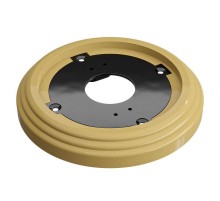 Рамка одноместная пластиковая, D 92x14 мм, цвет - песочное золото, серия УСАДЬБА, ТМ МЕЗОНИНЪ