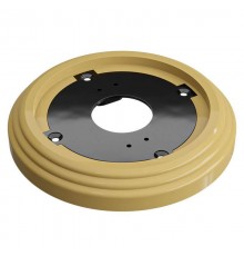 Рамка одноместная пластиковая, D 92x14 мм, цвет - песочное золото, серия УСАДЬБА, ТМ МЕЗОНИНЪ