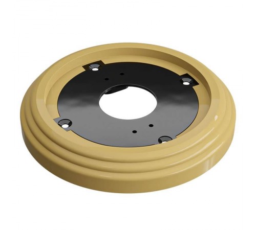 Рамка одноместная пластиковая, D 92x14 мм, цвет - песочное золото, серия УСАДЬБА, ТМ МЕЗОНИНЪ