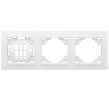 Минск Рамка 3-местная горизонтальная белая EKF  Basic  ERM-G-303-10  EKF