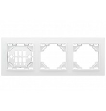 Минск Рамка 3-местная горизонтальная белая EKF  Basic  ERM-G-303-10  EKF