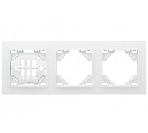 Минск Рамка 3-местная горизонтальная белая EKF  Basic  ERM-G-303-10  EKF