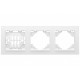 Минск Рамка 3-местная горизонтальная белая EKF  Basic  ERM-G-303-10  EKF
