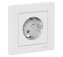 AtlasDesign Лотос Розетка с заземлением со шторками, 16А, в сборе  ATN001344  SE