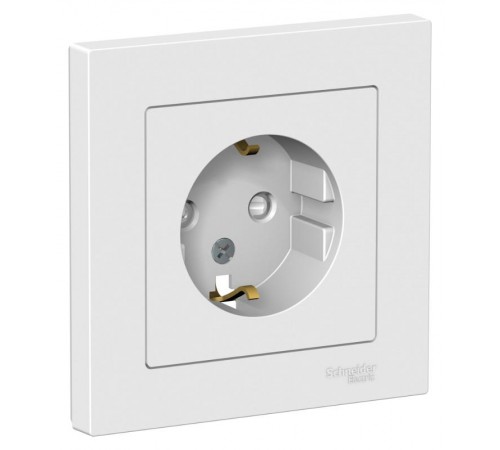 AtlasDesign Лотос Розетка с заземлением со шторками, 16А, в сборе  ATN001344  SE