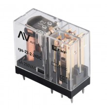 Реле промежуточное РП slim 22/2 5A 24В DC AVERES  rps-22-2-24DC  EKF