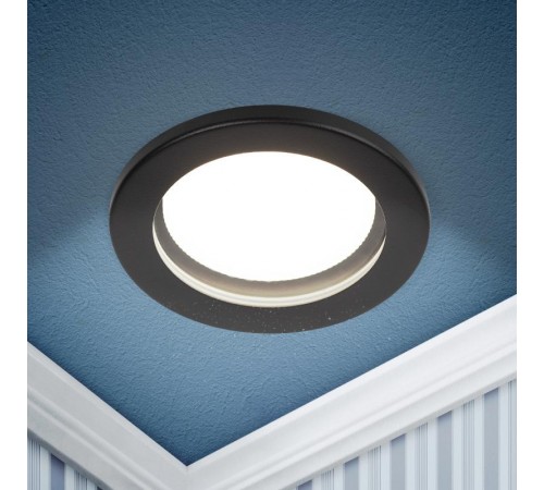 Cветильник встраиваемый влагозащищенный KL95 SBK GX53 IP44 черный  Б0055812  ЭРА