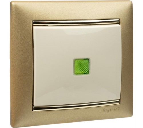 Valena Сл. кость Выключатель 1-клавишный с подсветкой  774310  Legrand