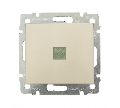 Valena Сл. кость Выключатель 1-клавишный с подсветкой  774310  Legrand