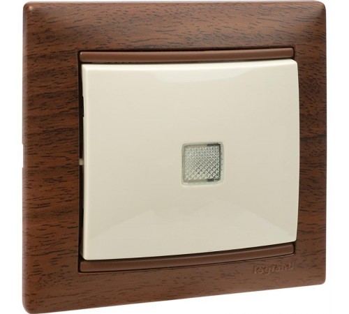 Valena Сл. кость Выключатель 1-клавишный с подсветкой  774310  Legrand