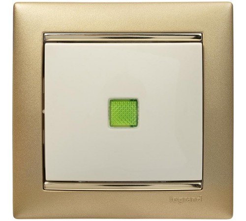 Valena Сл. кость Выключатель 1-клавишный с подсветкой  774310  Legrand
