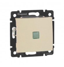 Valena Сл. кость Выключатель 1-клавишный с подсветкой  774310  Legrand