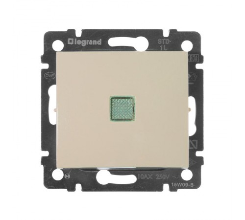 Valena Сл. кость Выключатель 1-клавишный с подсветкой  774310  Legrand