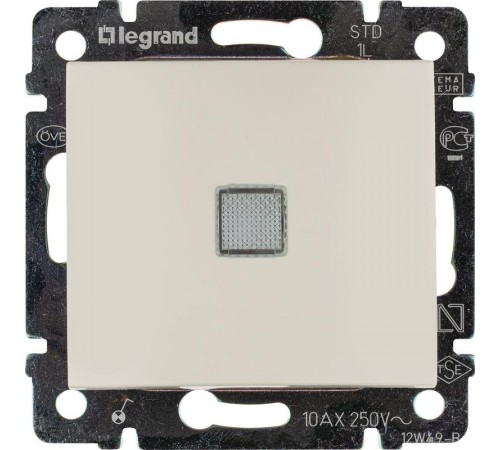 Valena Сл. кость Выключатель 1-клавишный с подсветкой  774310  Legrand