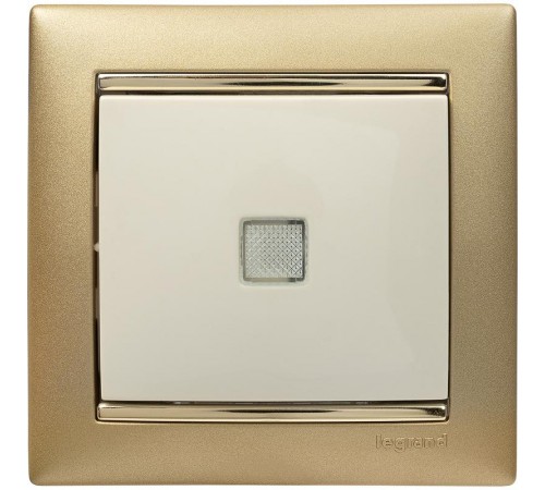 Valena Сл. кость Выключатель 1-клавишный с подсветкой  774310  Legrand