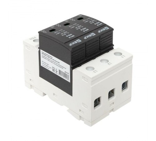 Ограничитель импульсных напряжений серии ОПВ-B/3P In 30кА 400В (с сигнализацией) EKF PROxima  opv-b3  EKF