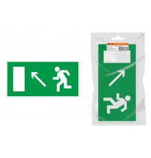 Знак "Направление к эвакуационному выходу налево вверх" 350х124мм для ССА инд. упаковка  SQ0817-1001  TDM